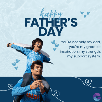 happy
FATHER'S
DAY
You're not only my dad,
you're my greatest
inspiration, my strength,
my support system.