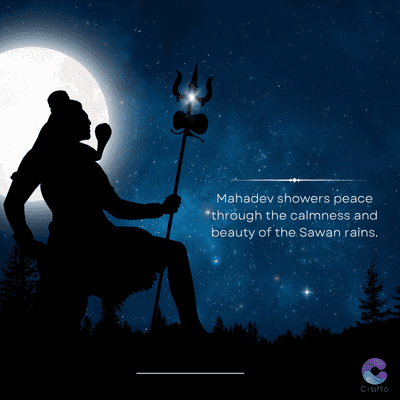 Mahadev showers peace
*through the calmness and
beauty of the Sawan rains.
Crafto