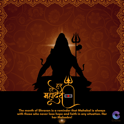 10
महाद
The month of Shravan is a reminder that Mahakal is always
with those who never lose hope and faith in any situation. Har
har Mahadev!
Crafto