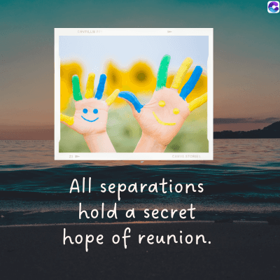 CAVILLM FF
CANA STORIES
All separations
hold a secret
hope of reunion.
C