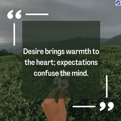 66
0
Desire brings warmth to
the heart; expectations
confuse the mind.