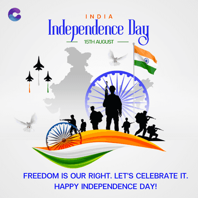 INDIA
Independence Day
15TH AUGUST
FREEDOM IS OUR RIGHT. LET'S CELEBRATE IT.
HAPPY INDEPENDENCE DAY!