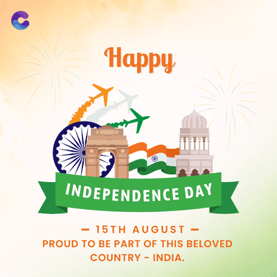 Happy
INDEPENDENCE DAY
- 15TH AUGUST -
PROUD TO BE PART OF THIS BELOVED
COUNTRY - INDIA.