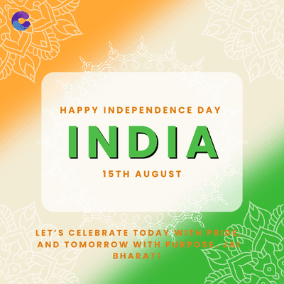 HAPPY INDEPENDENCE DAY
INDIA
15TH AUGUST
LET'S CELEBRATE TODAY WITH PRI
AND TOMORROW WITH PURPOSE
BHARAT!