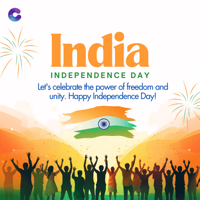 India
INDEPENDENCE DAY
Let's celebrate the power of freedom and
unity. Happy Independence Day!