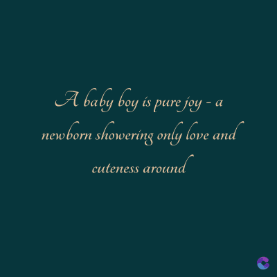 A baby boy is pure joy-
a
pes v bud by t
cuteness