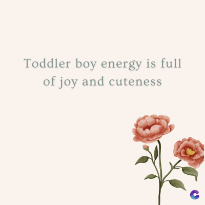 Toddler boy energy is full
of joy and cuteness