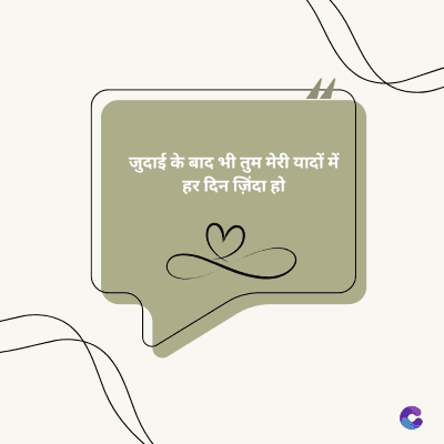 जुदाई के बाद भी तुम मेरी यादों में
हर दिन ज़िंदा हो